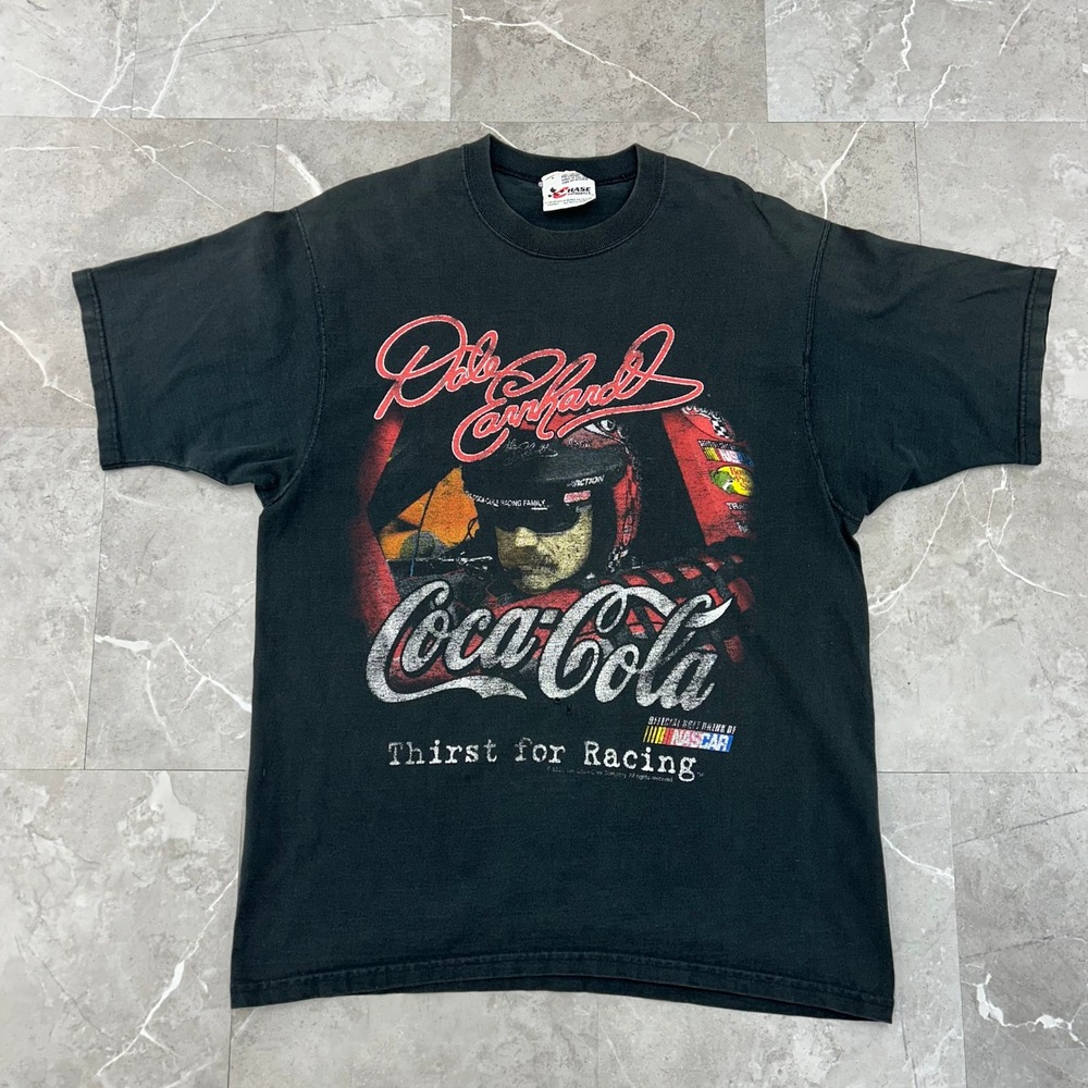 90s Vintage Dale Earnhardt Graphic Tee Mens Large Distressed Thirst for Racing